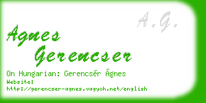 agnes gerencser business card